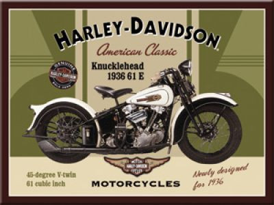 Harley Davidson Knucklehead - Hűtőmágnes