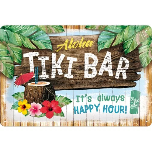 Tiki Bar Fémtábla
