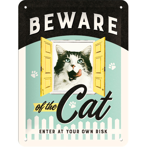 Beware Of The Cat - Fémtábla