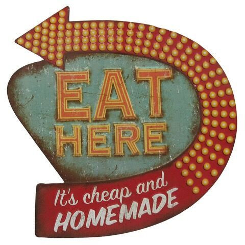 Eat Here - fémtábla 
