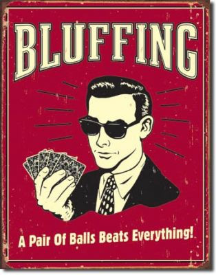 Bluffing – A Pair of Balls Beats Everything - Fémtábla