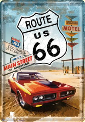 RETRO Route 66 Üdvözlőkártya
