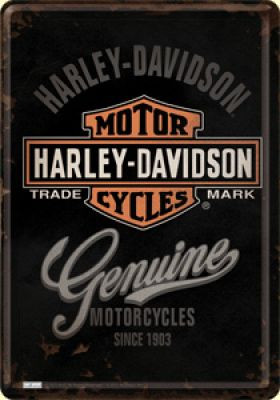 RETRO Harley Davidson Genuine Üdvözlőkártya