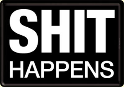 RETRO Shit Happens Üdvözlőkártya