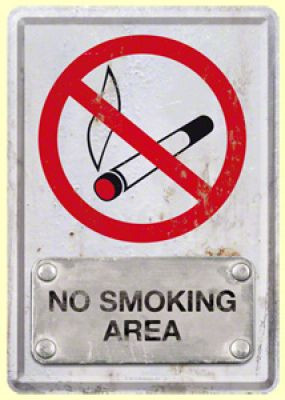 RETRO No Smoking Area Üdvözlőkártya