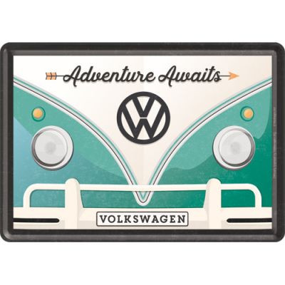 RETRO VW Bulli - Adventure Awaits Üdvözlőkártya