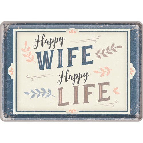 Happy Wife Happy Life Üdvözlőkártya