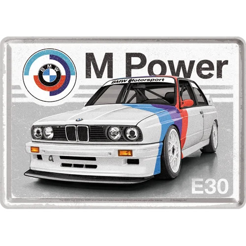 RETRO BMW Motorsport – M Power E30 - Üdvözlőkártya