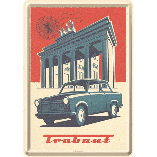 RETRO Trabant – Brandenburger Tor Berlin – Üdvözlőkártya
