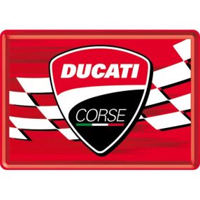   RETRO Ducati Corse – Logo Racing Flag – Üdvözlőkártya