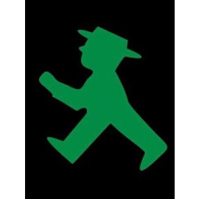  RETRO Ampelmann Green - Hűtőmágnes