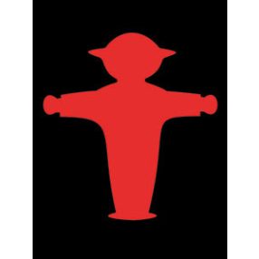  RETRO Ampelmann Red - Hűtőmágnes