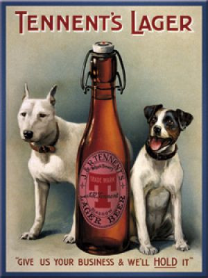  RETRO Tennents Lager - Hűtőmágnes