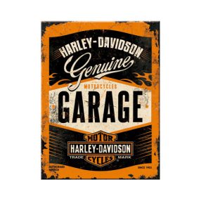 RETRO Harley Davidson Garáž - Magnet na chladničku