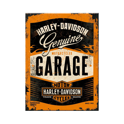  RETRO Harley Davidson Garage - Hűtőmágnes