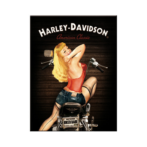  RETRO Harley Davidson Pinup - Hűtőmágnes