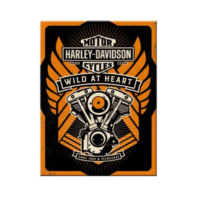  RETRO Harley Davidson “Wild at Heart” - Hűtőmágnes
