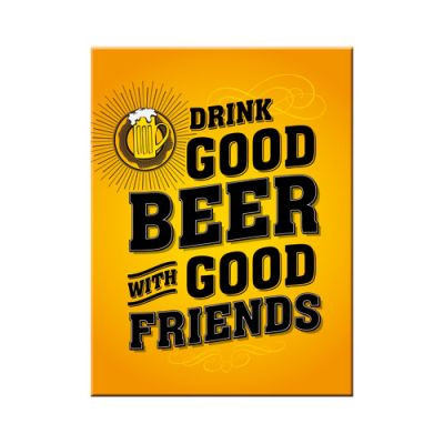  RETRO Beer.. Good Friends - Hűtőmágnes