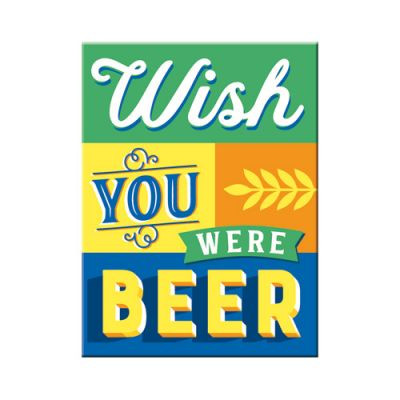 RETRO Wish You Were Beer - Hűtőmágnes