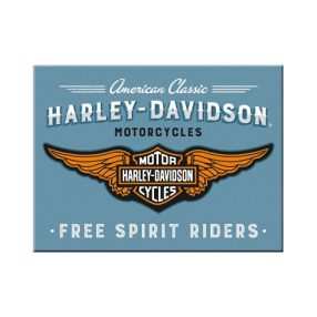   RETRO Harley Davidson - Magnet na chladničku Free Spirit Riders