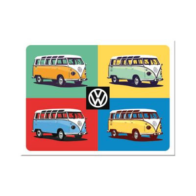  RETRO Volkswagen VW Bulli T1 - Pop Art - Hűtőmágnes