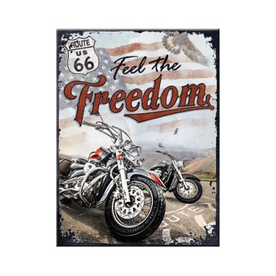  RETRO Route 66 - Freedom - Hűtőmágnes