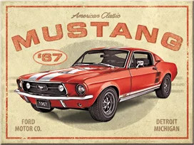 RETRO Ford Mustang – GT 1967 – Hűtőmágnes