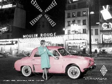 Renault Dauphine – Molin Rouge - Fémtábla
