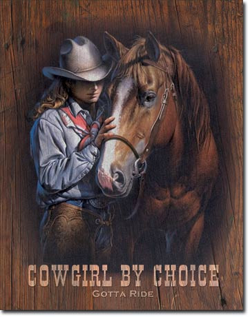 Cowgirl By Choice - Fémtábla