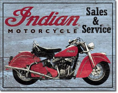 Indian Parts & Service - Woodstyle - Fémtábla