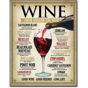 Wine From Around The World - Fémtábla