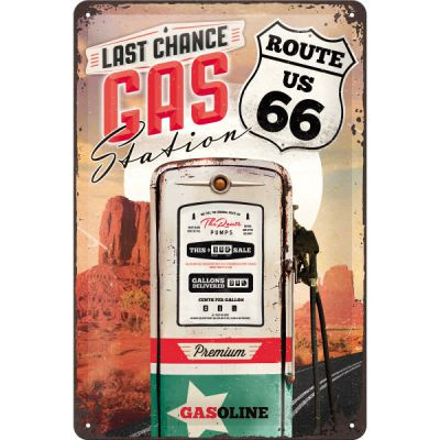 Route 66 - Last Chance Gas Fémtábla