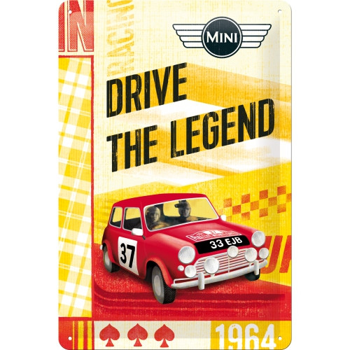 RETRO Mini – Drive The Legend - Fémtábla