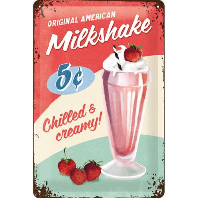 RETRO Original American Milkshake Fémtábla