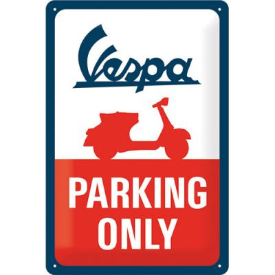 RETRO Vespa Parking Only Fémtábla