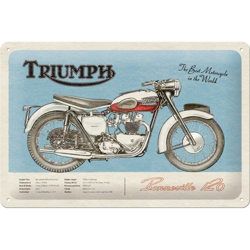 RETRO Triumph Bonneville 120 - Fémtábla