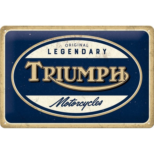 RETRO Legendary Triumph Motorcycles - Kovová plaketa