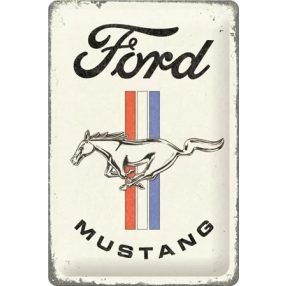 RETRO Ford Mustang – Horse and Stripes Logo - Fémtábla