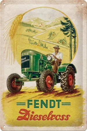 RETRO Fendt – Dieselross – Fémtábla