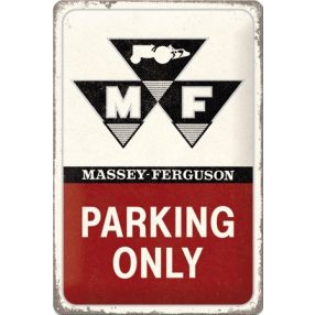 RETRO Massey Ferguson - Parking Only - Plechový nápis