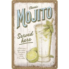 RETRO Mojito - Plechový nápis