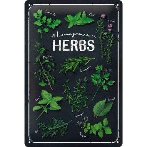 Homegrown Herbs – Fémtábla