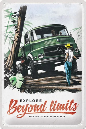 RETRO Mercedes Benz – Vintage Truck – Fémtábla