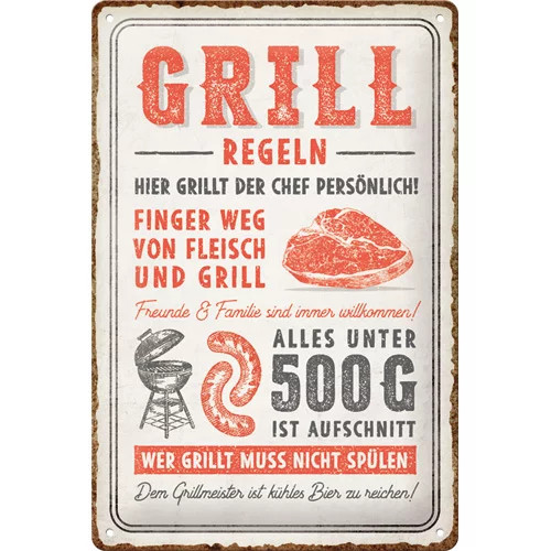 Grill - Fémtábla