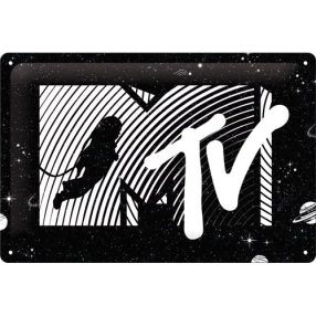 RETRO MTV Moonman - Logo Universe - Plechový nápis