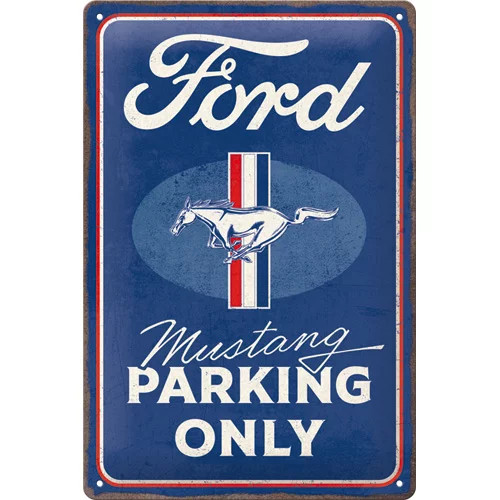 RETRO FORD Mustang - Parking Only - Plechový štít