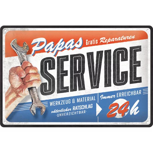 RETRO PAPA'S Service – 24h – Fémtábla