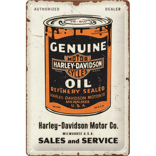 RETRO Harley Davidson – Genuine Oil Can – Fémtábla