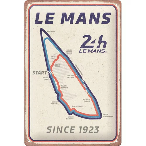 RETRO 24 h Le Mans – Racing Poster - Fémtábla
