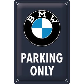 RETRO BMW – Parking Only – classic blue – Fémtábla